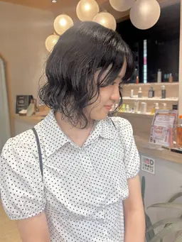 🩵パーマ➕艶カラー➕カット➕トリートメント🩵【大イメチェンにおすすめメニュー】 パーマ/ヘアカラー/ボブパーマ