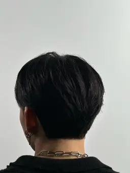 【25％オフ】ダウンパーマ+メンズカット（メンズ縮毛矯正/韓国ヘア/シースルーマッシュ/韓国/癖毛直し/曲がる縮毛矯正）