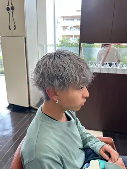 「メンズ限定/カット＋ブリーチカラー🍉/初カラーでも安心の似合わせカラー🌈」