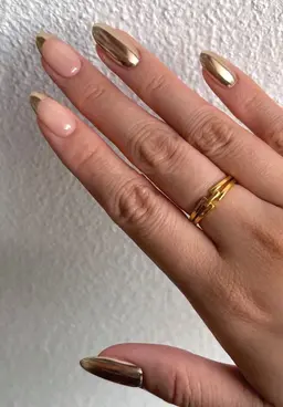 大人気（練習コース）ミラーワンカラー(ジェルオフ無し)【ミラーフレンチの場合+1000円】