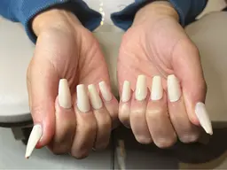 ハンド　ポリジェル長さだし10本　ワンカラー　ラメグラ　オフなし