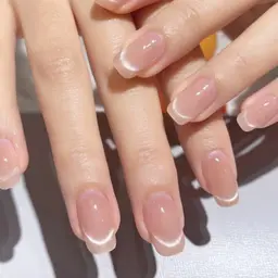 【モデル募集中✨】ワンホンマグネットフレンチネイル【ソフトジェルオフ無料】