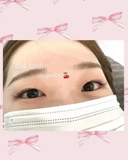 🎀ジュニアアイリストモデル🎀LEDで付け放題‼︎シングルラッシュorフラットラッシュ『オフあり』