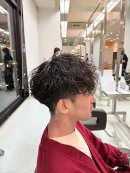 【朝のセットを楽に🔥】🫧似合わせメンズカット＋ケアクリームパーマ＋高保湿ヘアパック🫧