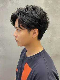 メンズ人気No.1🤩韓国風カット+フェザーパーマ+オージュアトリートメント付き💫
