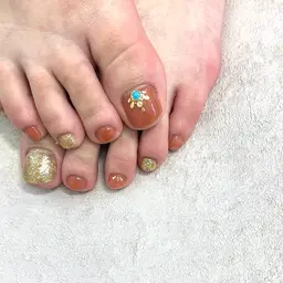 《フット》1,2本アート🌼画像持ち込み◎シンプルデザインコース