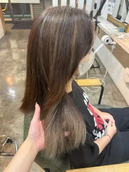 白髪染めぼかしのハイライト、ハイライトカラー  +  Aujuaトリートメント付き🫧  女性の後輩のモデル様募集用です