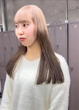 ルーツデザインカラー💫（長さ料金あり）ケアブリーチ➕イルミナカラー