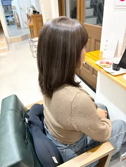 ポイント白髪ぼかしハイライト