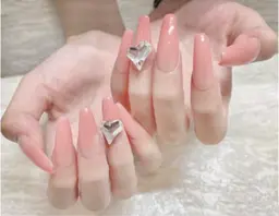 【Hand】チップ長さだし　ワンカラーorラメグラデ/パーツ2個