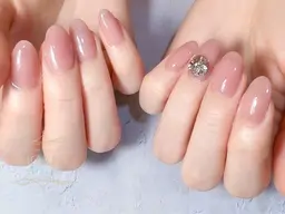 ※パラジェル無料（オフあり）ワンカラー＋ビジュー長持ちフィルイン