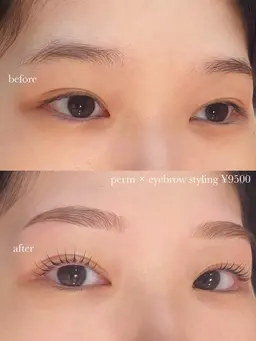 上まつ毛パーマ×眉スタイリング ♡【¥9500→¥8500✨️】