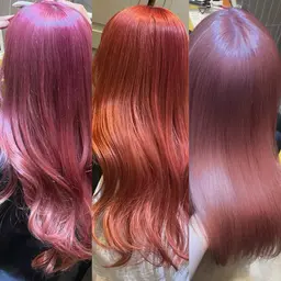 【ブリーチ＋潤いケアカラー＋トリートメント】🌈ロング料金なし・ミニモ学割🩵外側補修&髪質改善カラー🩵暖色寒色🩵