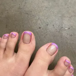 《初回&ミニモ学割》【foot French・gradation】 オフ込み150min ※ clear base