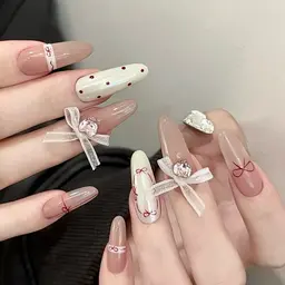 🌷「ミニモ学割」チップ長さだし10本+持ち込みデザイン/パーツつけ放題「ジェルオフ無料」