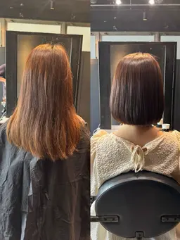 💎弱酸性だから同時にできる💎乾かすだけでまとまる艶髪を目指せる弱酸性縮毛矯正+弱酸性カラー+髪質改善トリートメント