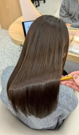 【ノンダメージ縮毛矯正】超高濃度水素ストレート+オージュアケアトリートメント