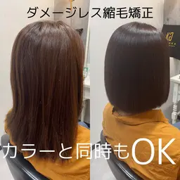 ダメージレス縮毛矯正＋オッジオットTR ¥16000