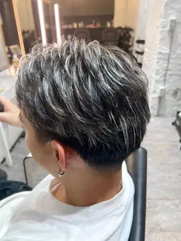 ［メンズ限定］白髪ぼかしメッシュキャップハイライトカラー＋カット＋トリートメント