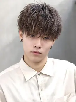 【メンズ】カット(シャンプー込)+全体カラー+パーマ