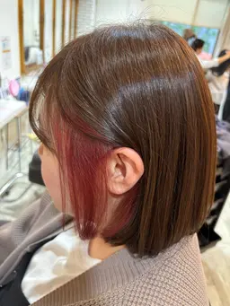 🌈[インナーカラー]💇‍♀️カット➕👩🏼ブリーチ&艶カラー🌼➕✨3Stepトリートメント