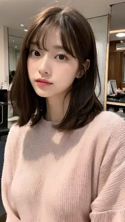🌸ロングレイヤーカット🌸【上品韓国風オシャレスタイル】 全体的にレイヤーが入る形になります!
