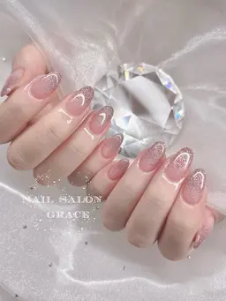 【オフあり】ラメグラデーション✨（フィルインオフ、ドライケア込み⭐︎）