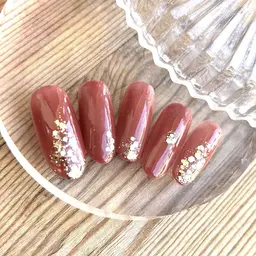 【オフなし】ワンカラー＋ラメデザイン　¥4400