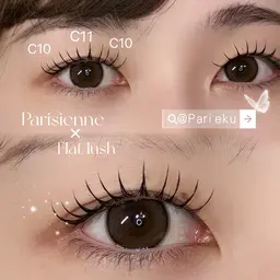 パリエク(パリジェンヌラッシュリフト×フラットラッシュ80本​〜​100本)オフ・コーティング込✨️💖