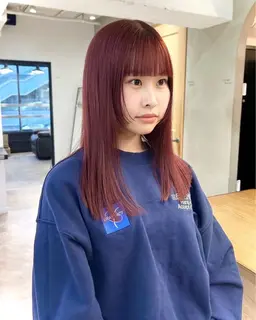 【平日限定】🍤透明感カラー＋３ステップトリートメント🍤韓国レイヤー/髪質改善/暖色/ピンクラベンダー/ボルドーカシス