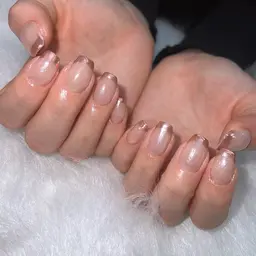 【ご新規様💞初回ソフトジェルオフ無料】🌟ミラーor オーロラフレンチ➕カラーベスー➕大きいパーツ②個