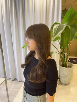 【人気No.2 透明感メニュー】ブリーチなしwカラー➕カット➕りんご幹細胞トリートメント