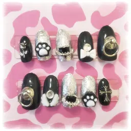 40%OFF‼️【オフなし】ジェルネイル  ワンカラー(2色OK)＋パーツデコデコ付け放題