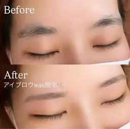 アイブロウデザインwax(量感調整+眉カット込み)