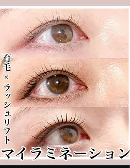 🌸イタリア🇮🇹人気🔥まつ育パーマ🌸『まつ毛パーマ×マイラミネーション』、ハリ/艶/太さUP、再来7800
