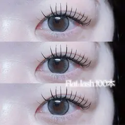 💎フラットラッシュ 100本➕仕上げコーティング付き🌙ご新規様off無料✨️