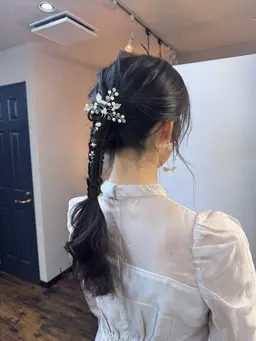 ゆるふわヘアセット🎀💜(つけたい飾りがある場合はご持参ください◎)