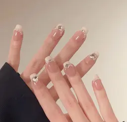 自爪フレンチデザイン10本