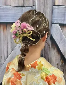 予約リクエスト限定🌈前撮り・当日　卒業袴お着付け&ヘアセット　早朝7:00​〜​10:00+¥1,000