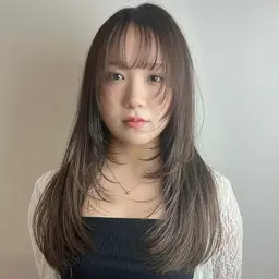 透明感ケアカラー+シャンプーブロー