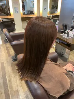 カット＋全頭ストレートパーマ