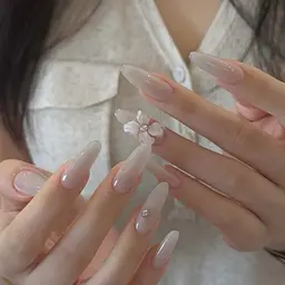 チップ長さだし⭐ワンカラー+アート2本