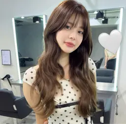 【韓国アイドル羽エクステ‎🤍🪽‪】カット＋カラー＋羽エクステ60本＋クイックトリートメント