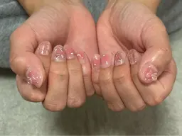 【ワンホンネイル】オフなし💅チークネイル（全指チークネイル！）今だけお値打ち✨