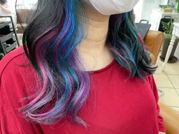 シールエクステでダメージレスにデザインカラー🦄❤️メンズもオススメ⚠️長さだしなし⚠️