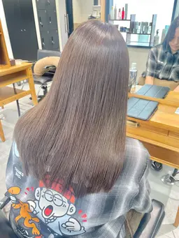 【🫧透明感カラー🫧】ブリーチなしダブルカラー+トリートメント