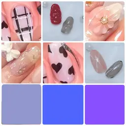 【オフあり土日限定】ワンカラー+片手2本ずつアート🎀‎🤍※画像からお1つデザインをお選びいただけます