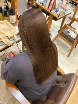 《透明感ベージュ系🧸🥞》ワンカラー➕Aujua4stepトリートメント