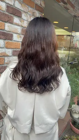 【朝オイルつけるだけ☀️】コテ巻き風デジタルパーマ+に合わせカット+保湿トリートメント¥12900