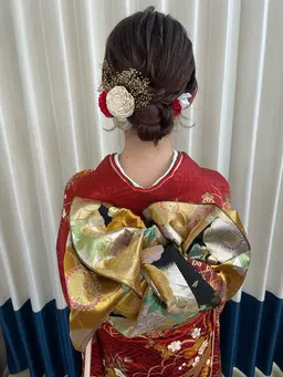 成人式着付け+ヘアセット